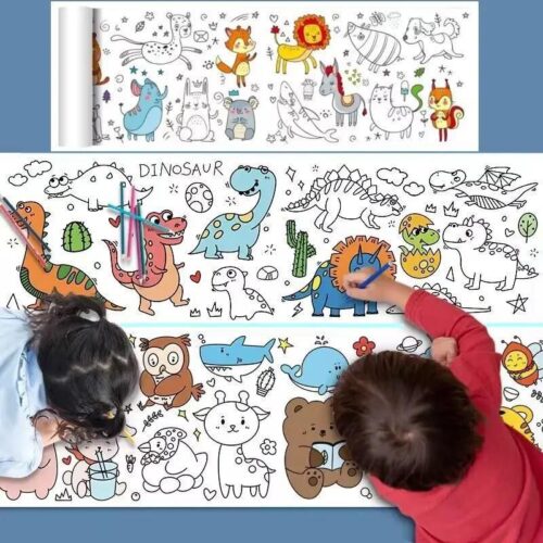Colouring roll for kid Mix Rendum Design