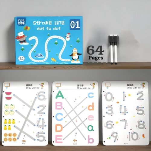 64Pages Kids Reusable Tracing Work