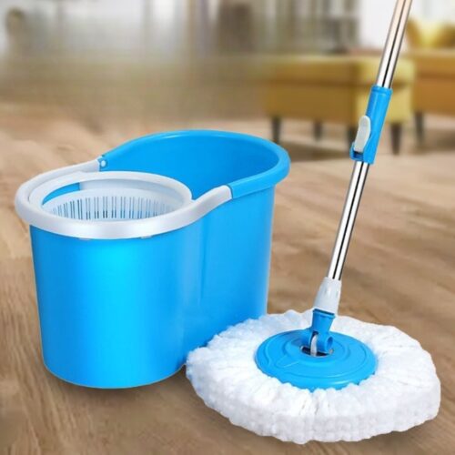 2 in 1 Spin Bucket Mop Plastic Tub Random Colors