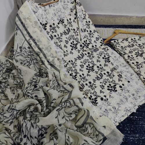 Digital Printed Lawn Dress with Embroidery Patch Work & Monar Dupatta 2k25
