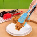 Long Handle No-Stick BBQ Grilling Kitchen Tongs.  Random Colours