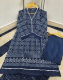 BLOCK PRINTED WITH ORGANZA PATCH WORK CHARM 2 PC SET