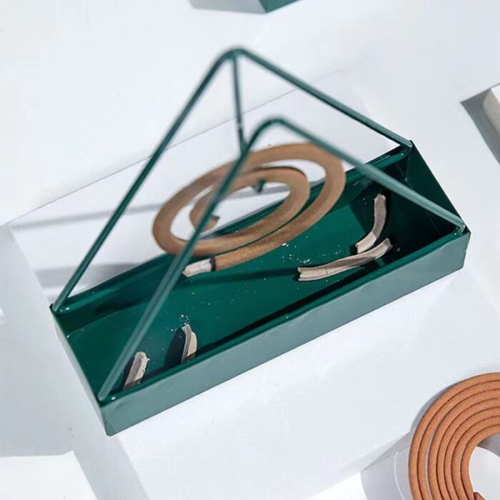Triangular Shape Wrought Iron Mosquito Coil Holder - Image 2