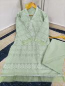 BLOCK PRINTED WITH ORGANZA PATCH WORK CHARM 2 PC SET