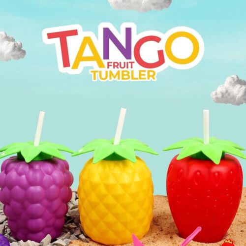 Tango Fruit Shape Kids Tumbler with Straw 850ml Random Colours