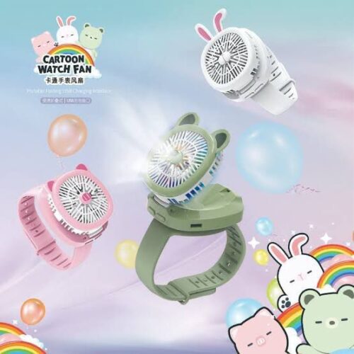 LED Kids Rechargeable Fan Watch (Mix/Random color)
