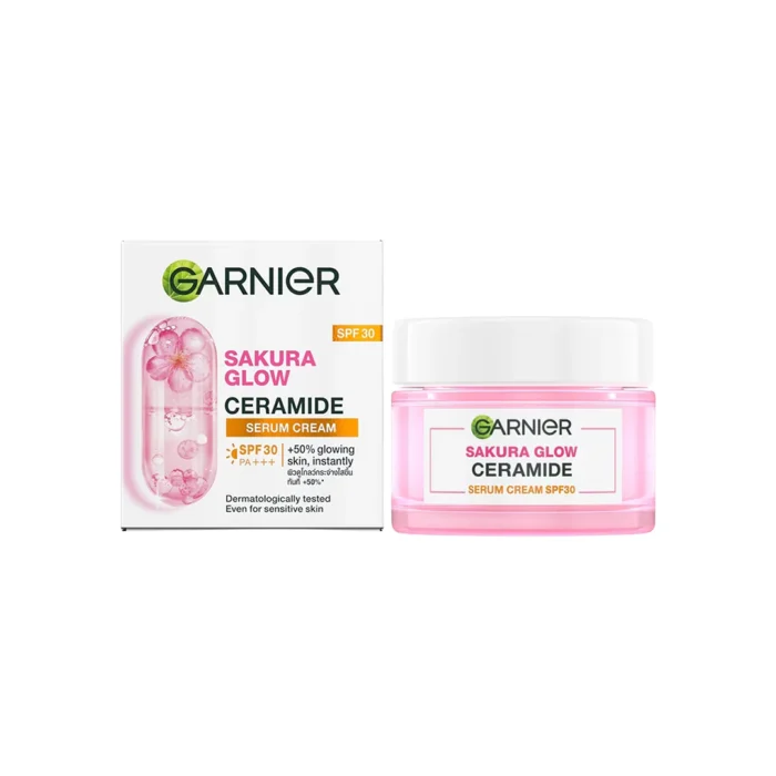 Garnier sakura glow ceramide serum cream 50g png - Image 3