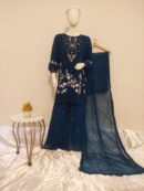 Luxury Plazzo Chiffon Ensemble | 3-Piece Pret*