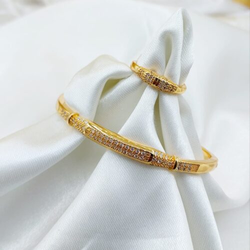 China gold plated rings bangles two piece set