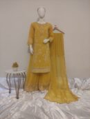 Luxury Plazzo Chiffon Ensemble | 3-Piece Pret*
