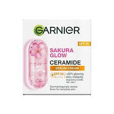 Garnier sakura glow ceramide serum cream 50g png